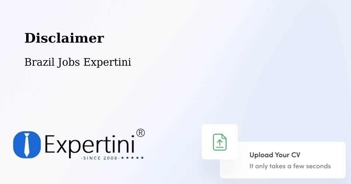 Disclaimer – Fundão - Brazil Jobs Expertini